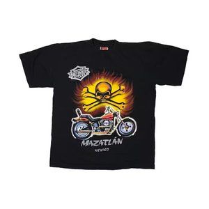 Harley Davidson Mexico vintage y2k 2000s Skull Tee Shirt Black Size Medium